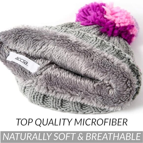 Toddler Kids Girl Novelty Colorful Knit Unicorn Pony Beanie Hat Age 6-9 - Picture 5 of 5